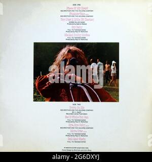 JJanis Joplin: 1973. Compilation LP back Cover: Greatest Hits Banque D'Images