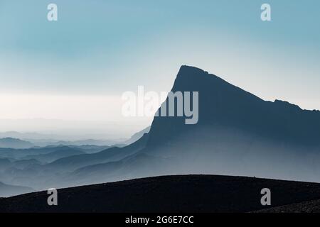 Paysage de Jebel Shams, Sultanat d'Oman Banque D'Images