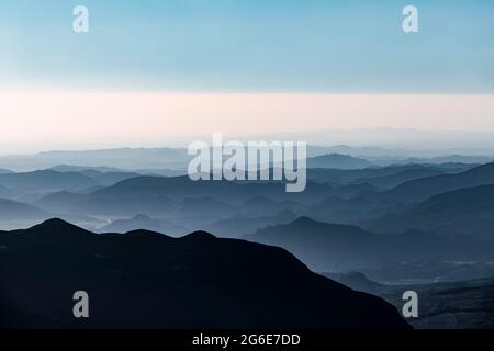 Paysage de Jebel Shams, Sultanat d'Oman Banque D'Images