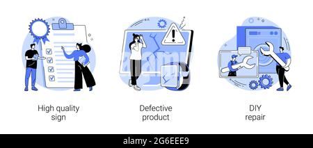 Illustrations vectorielles abstraites de la qualité du produit. Illustration de Vecteur