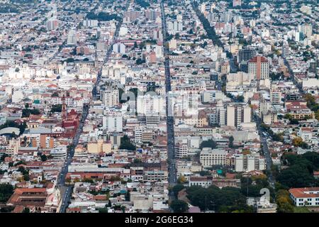 Vue aérienne de Salta, Argentine Banque D'Images