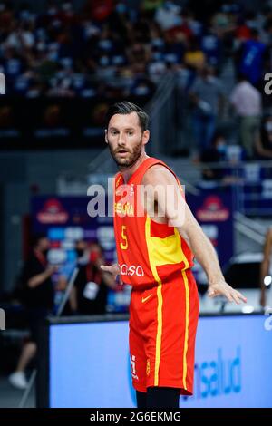 Madrid, Espagne. 05e juillet 2021. Rudy Fernandez de l'Espagne vu en action pendant l'Espagne contre l'Iran match amical de basket-ball au Centre Wiznink à Madrid. (Photo de Francis Gonzalez/SOPA Images/Sipa USA) crédit: SIPA USA/Alay Live News Banque D'Images