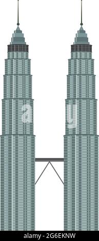 Petronas Twin Towers Illustration de Vecteur