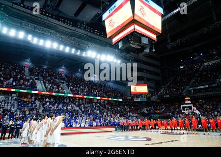 Madrid, Espagne. 05e juillet 2021. Espagne contre Iran match amical de basket-ball au Centre Wiznink de Madrid. Crédit : SOPA Images Limited/Alamy Live News Banque D'Images