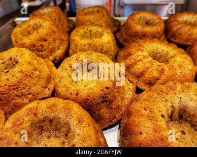 Muffin au pavot. Pâtisserie pour le petit-déjeuner. Repas avec thé. Banque D'Images