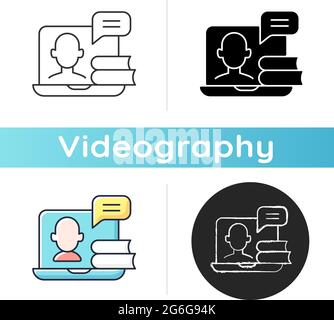 Icône des webinaires Illustration de Vecteur