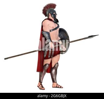 Soldat hoplite de Grèce antique Banque D'Images