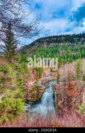 Sout du doubs, la plus grande cascade de la région du doubs, france Banque D'Images