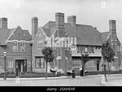 PORT SUNLIGHT, Wirral, Merseyside. Logement construit par les Frères levier pour leurs travailleurs de l'usine de savon photographié vers 1900. Banque D'Images