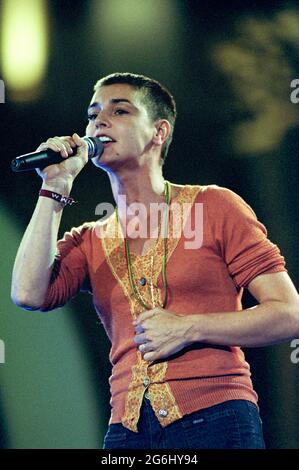 Vérone Italie 09/09/2000 : Sinead O'Connor en concert au Festivalbar Banque D'Images