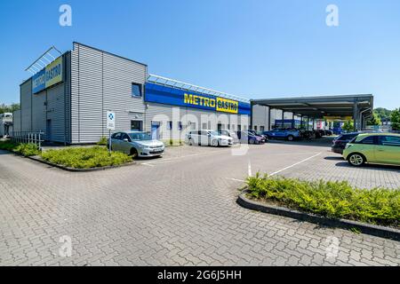 Marché de l'argent et du transport Metro gastro à Kiel, en Allemagne Banque D'Images