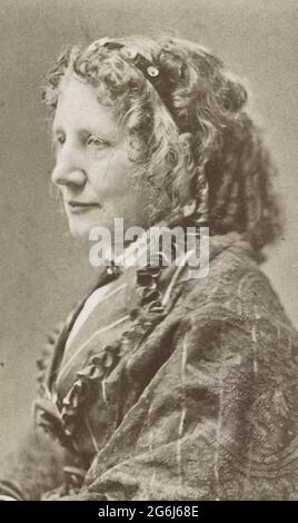 Auteur et abolitionniste Harriet Beecher Stowe, vers 1870 Banque D'Images