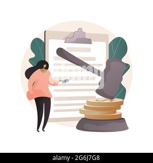 Illustration du vecteur de concept abstrait payer les pénalités. Illustration de Vecteur