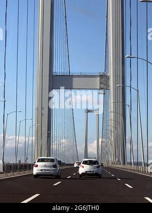 Le pont du Bosphore relie l'Europe et l'Asie à Istanbul, en Turquie Banque D'Images