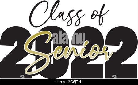 Classe de 2022 scénario senior en or Illustration de Vecteur