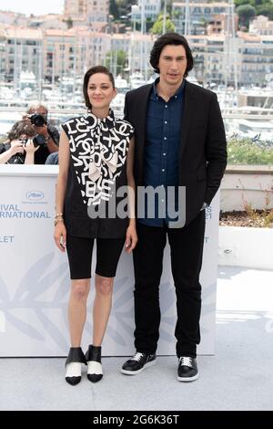 Cannes, France. 06 juillet 2021, l'actrice Marion Cotillard et l'acteur Adam Driver assistent à la photo Annette lors du 74e Festival annuel de Cannes le 06 juillet 2021 à Cannes, France. Photo de David Niviere/ABACAPRESS.COM Banque D'Images