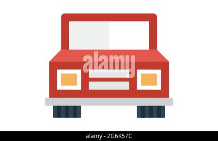 Icône de vue avant de la voiture isolée sur fond blanc. Vecteur EPS 10 Illustration de Vecteur