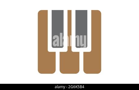 Design icône de piano isolé sur fond blanc Illustration de Vecteur