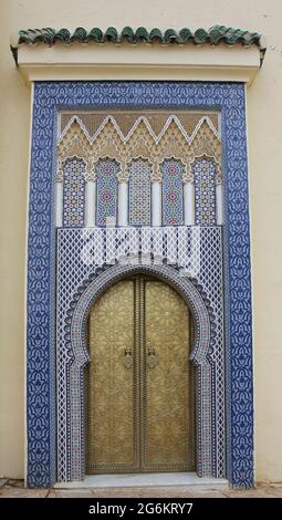 Architecture mauresque au Palais Royale de Fès, Maroc Banque D'Images