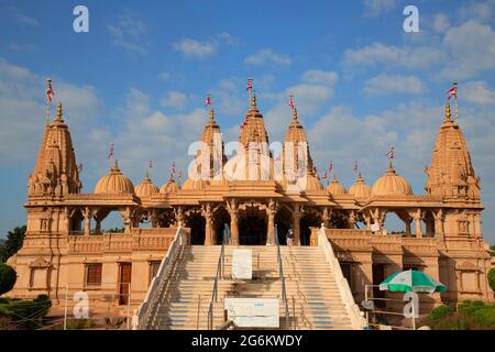 BAPS Shri Swaminarayan Mandir ou temple, Bharuch, Gujarat, Inde Banque D'Images