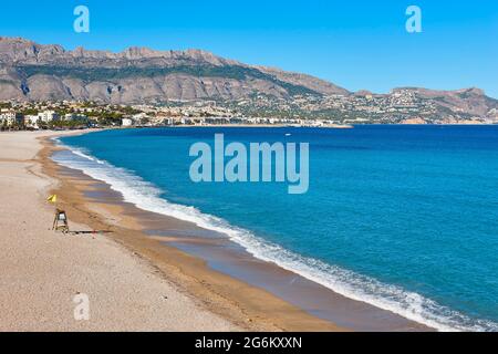 Côte méditerranéenne espagnole pittoresque à Altea. Albir, Alicante, Espagne Banque D'Images