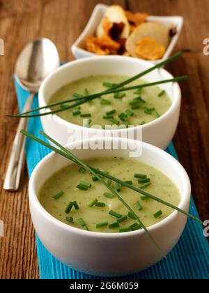Soupe de courgettes. Banque D'Images