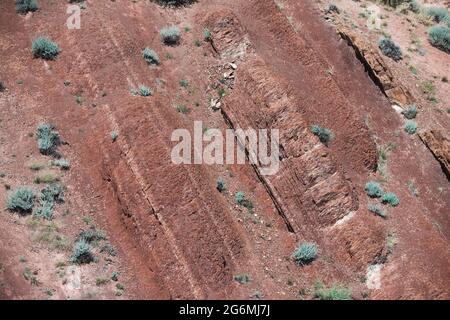 Les paysages de la vallée de Mars dans les montagnes de l'Altaï, Kyzyl Chin, Sibérie, Russie Banque D'Images