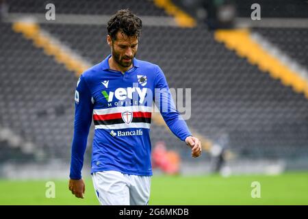 Udine, Italie. 1er juin 2021. Antonio Candreva (Sampdoria) portrait pendant la saison de l'UC Sampdoria 2020/2021, football italien série A match à Udine, Italie, juin 01 2021 crédit: Agence de photo indépendante/Alamy Live News Banque D'Images