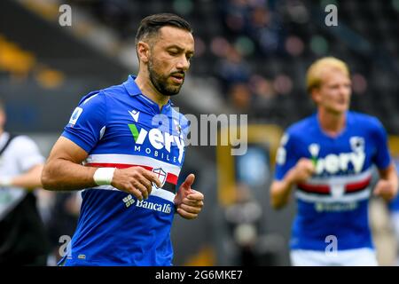 Udine, Italie. 1er juin 2021. Portrait de Fabio Quagliarella (Sampdoria) pendant la saison de l'UC Sampdoria 2020/2021, football italien série A match à Udine, Italie, juin 01 2021 crédit: Agence de photo indépendante/Alamy Live News Banque D'Images