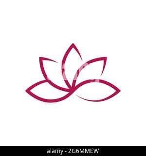 Fleur de lotus beauté icône vecteur modèle de conception Illustration de Vecteur