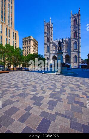 Canada, Québec, Montréal, place d'armes, notre Dame, Basilique, Banque D'Images