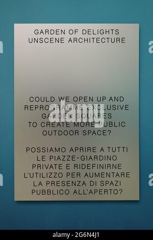 Veneddig, Biennale 2021, Giardini, Großbritannien // Venise, Biennale 2021, Giardini, Grande-Bretagne Banque D'Images