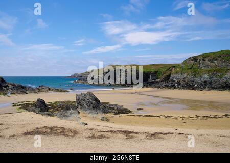 Porth Dafarch, Anglesey, pays de Galles du Nord, Banque D'Images