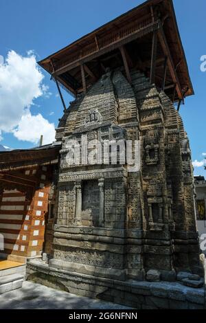 Détail du temple de RAM à Vashisht, Himachal Pradesh, Inde. Banque D'Images