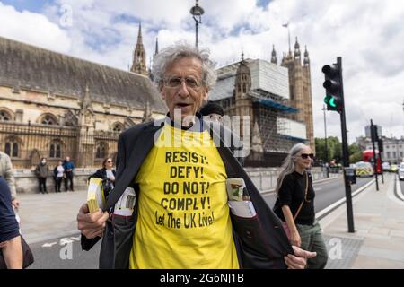 Piers Corbyn, anti-vaxxer et théoricien de la conspiration, Londres, Angleterre, Royaume-Uni Banque D'Images