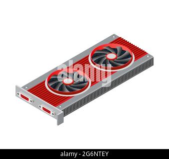 Carte vidéo unique d'équipement électronique vidéo de technologie numérique Illustration de Vecteur