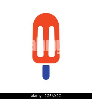 Icône de glyphe à vecteur de Popsicle. Affiche de restauration rapide. Symbole graphique pour le site Web de cuisine et la conception d'applications, le logo, l'application, l'interface utilisateur Illustration de Vecteur