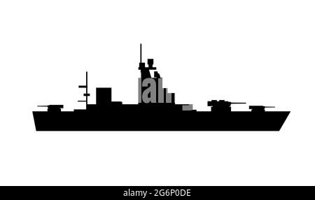 Unique de silhouettes de navires de guerre pour la conception et Illustration de Vecteur