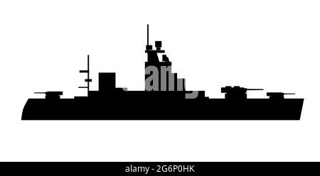 Unique de silhouettes de navires de guerre pour la conception et Illustration de Vecteur