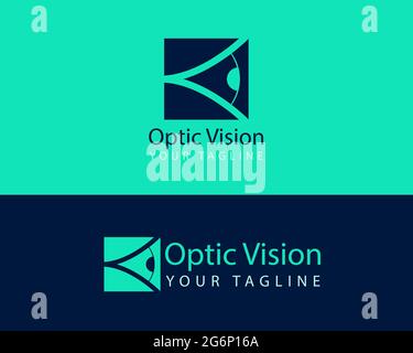 Inspiration moderne pour le logo de la lentille initiale de l'optique abstrait Illustration de Vecteur