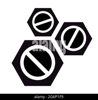 Mécanisme de l'ensemble Gears de silhouettes icônes noires Illustration de Vecteur