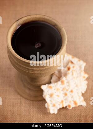 La Sainte Communion ou le dîner des lords symboles de Jésus-Christ Banque D'Images