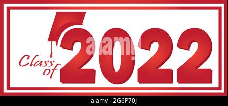 Classe de 2022 Rouge Illustration de Vecteur