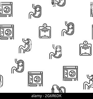 Chirurgie bariatrique Vector Seamless Pattern Illustration de Vecteur