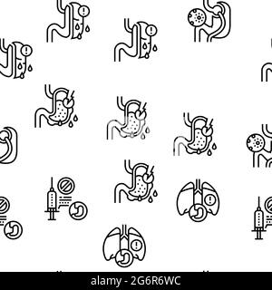 Chirurgie bariatrique Vector Seamless Pattern Illustration de Vecteur