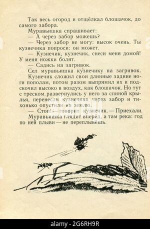 Le conte populaire russe « Plavunchik », de Vitaly Valentinovich Bianki (Виталий Валентинович Бианки), publié en 1974 en Russie. Banque D'Images