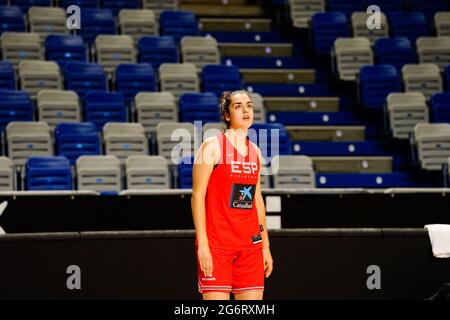 Malaga, Espagne. 08 juillet 2021. Paula Ginzo vu pendant la formation de l'équipe nationale espagnole de basket-ball féminin à Malaga avant les Jeux Olympiques Tokyo 2020. Crédit : SOPA Images Limited/Alamy Live News Banque D'Images