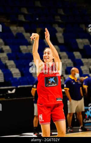 Malaga, Espagne. 08 juillet 2021. Maite Cazorla vu pendant la formation de l'Espagne équipe nationale de basket-ball féminin à Malaga avant les Jeux Olympiques Tokyo 2020 (photo de Francis Gonzalez/SOPA Images/Sipa USA) Credit: SIPA USA/Alay Live News Banque D'Images