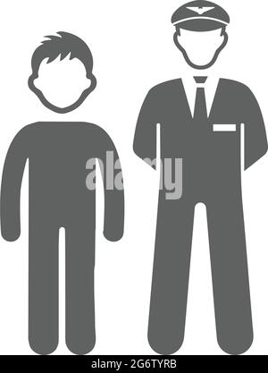 Police, personnes, icône vol qualifié - fichier EPS vectoriel. Utilisation parfaite pour les supports d'impression, le Web, les images de stock, l'utilisation commerciale ou tout type de projet de conception. Illustration de Vecteur