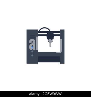 fraiseuse, icône vecteur cnc sur blanc Illustration de Vecteur